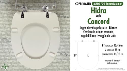 WC-Sitz MADE für wc CONCORD/HIDRA Modell. Typ GEWIDMETER. Polyester mit holzkern