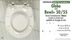 WC-Seat MADE for wc BOWL+ 50/55/GLOBO model. Type DEDICATED. Thermosetting