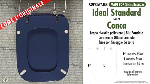 WC-Sitz MADE für wc CONCA/IDEAL STANDARD Modell. HINTERGRUND. Typ GEWIDMETER