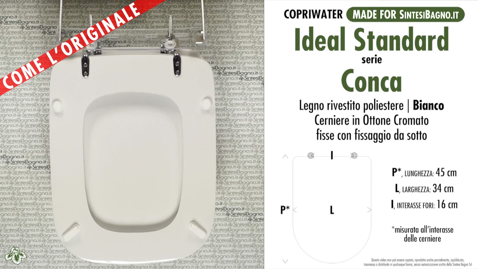 sedile copriwater ideal standard conca asse tavoletta copri wc vaso legno