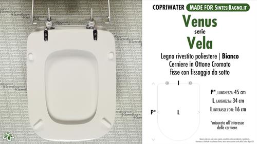 WC-Sitz MADE für wc VELA/VENUS Modell. Typ GEWIDMETER. Polyester mit holzkern