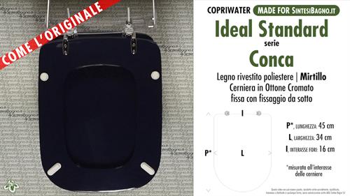 WC-Seat MADE for wc CONCA/IDEAL STANDARD Model. BLUEBERRY. Type DEDICATED