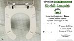 WC-Seat for wc TESI DISABLED. IDEAL STANDARD. Type DEDICATED. Wood Covered