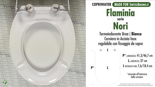 WC-Seat MADE for wc NORI/FLAMINIA model. PLUS Quality. Duroplast