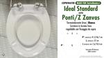 WC-Seat MADE for wc PONTI/Z / IDEAL STANDARD model. PLUS Quality. Duroplast