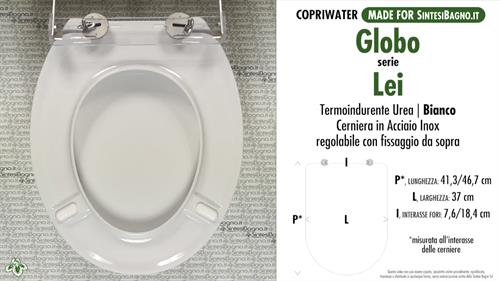 WC-Seat MADE for wc LEI/GLOBO model. SOFT CLOSE. PLUS Quality. Duroplast