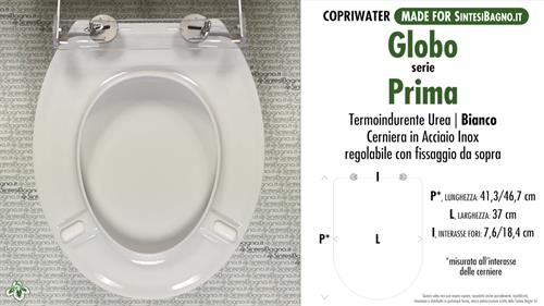 Abattant wc MADE pour PRIMA/GLOBO modèle. SOFT CLOSE. PLUS Quality. Duroplast