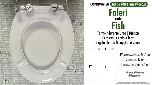 WC-Seat MADE for wc FISH/FALERI model. PLUS Quality. Duroplast