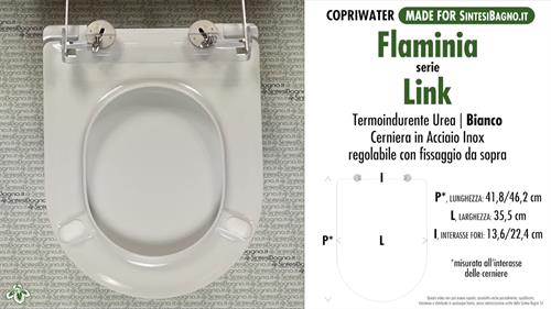 WC-Seat MADE for wc LINK/FLAMINIA model. PLUS Quality. Duroplast