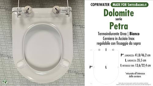 WC-Sitz MADE für wc PETRA/DOLOMITE Modell. SOFT CLOSE. PLUS Quality. Duroplast