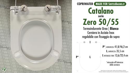 Abattant wc MADE pour ZERO 50/55/CATALANO modèle. SOFT CLOSE. PLUS Quality