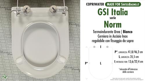 Abattant wc MADE pour NORM/GSI modèle. PLUS Quality. Duroplast