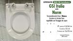 WC-Seat MADE for wc NORM/GSI model. PLUS Quality. Duroplast