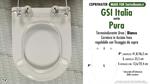WC-Seat MADE for wc PURA/GSI model. PLUS Quality. Duroplast