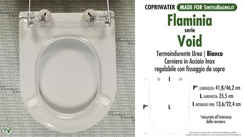 Abattant wc MADE pour VOID/FLAMINIA modèle. PLUS Quality. Duroplast