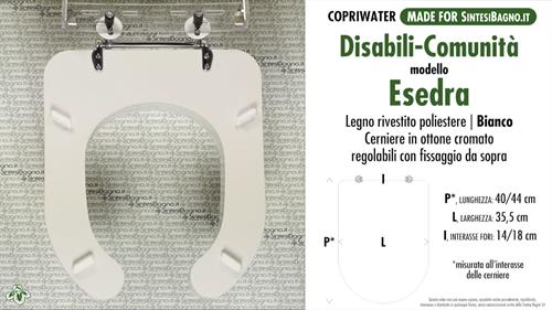 WC-Seat for wc ESEDRA DISABLED. IDEAL STANDARD. Type DEDICATED. Wood Covered