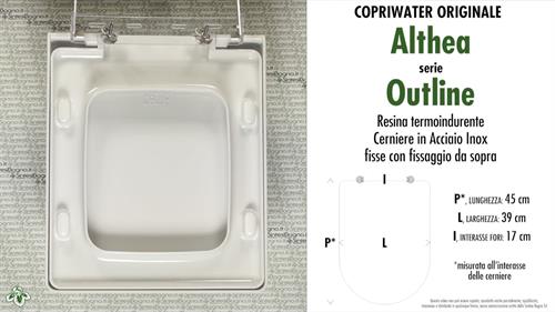 WC-Seat OUTLINE/ALTHEA model. Type ORIGINAL. Thermosetting