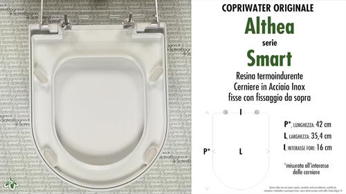WC-Sitz SMART/ALTHEA Modell. Typ ORIGINAL. Duroplast