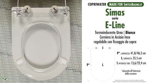 Abattant wc MADE pour E-LINE/SIMAS modèle. PLUS Quality. Duroplast