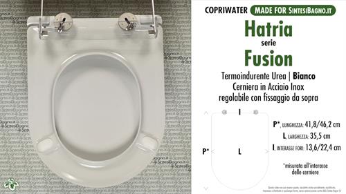 WC-Seat MADE for wc FUSION/HATRIA model. PLUS Quality. Duroplast
