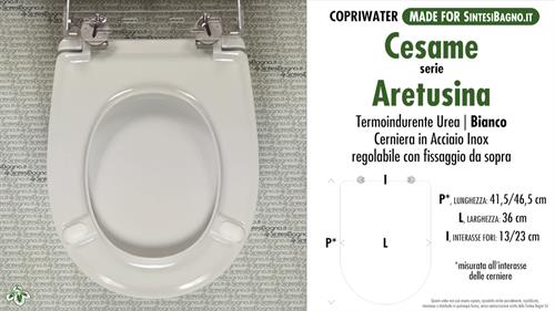 WC-Seat MADE for wc ARETUSINA/CESAME model. PLUS Quality. Duroplast