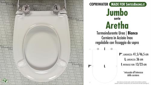 WC-Sitz MADE für wc ARETHA/JUMBO Modell. PLUS Quality. Duroplast