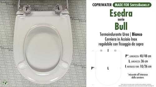 Abattant wc MADE pour BULL/ESEDRA modèle. PLUS Quality. Duroplast