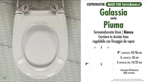 WC-Seat MADE for wc PIUMA/GALASSIA model. PLUS Quality. Duroplast