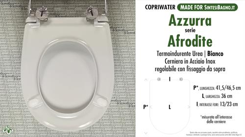 WC-Sitz MADE für wc AFRODITE/AZZURRA Modell. SOFT CLOSE. PLUS Quality. Duroplast