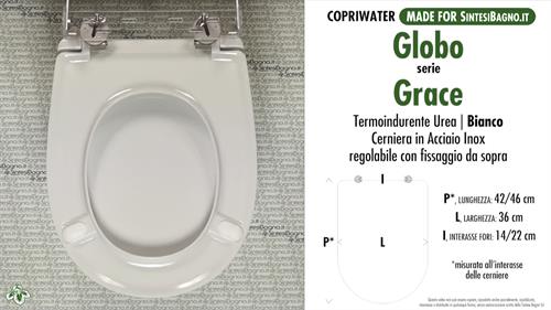 WC-Seat MADE for wc GRACE/GLOBO model. SOFT CLOSE. PLUS Quality. Duroplast