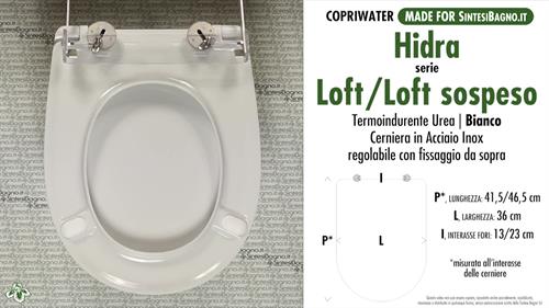 WC-Seat MADE for wc LOFT/HIDRA model. SOFT CLOSE. PLUS Quality. Duroplast