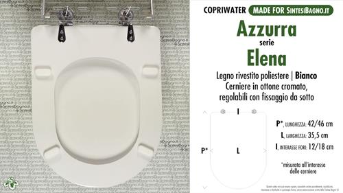 WC-Sitz MADE für wc ELENA/AZZURRA Modell. Typ GEWIDMETER. Polyester mit holzkern