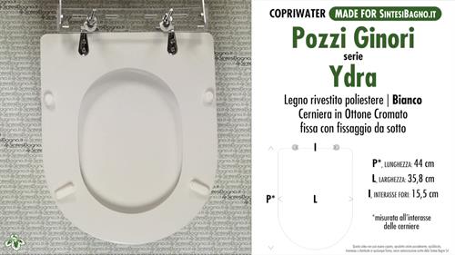 WC-Seat MADE for wc YDRA/POZZI GINORI Model. Type DEDICATED. Wood Covered
