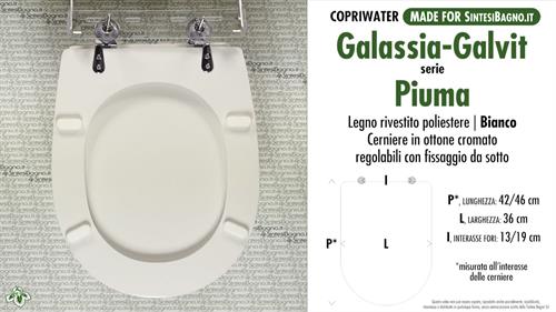 WC-Sitz MADE für wc PIUMA/GALASSIA Modell. Typ GEWIDMETER