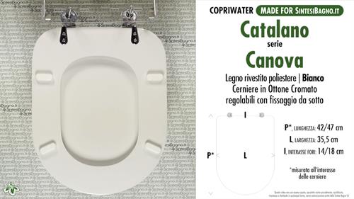 Abattant wc MADE pour CANOVA/CATALANO modèle. Type DÉDIÉ. Bois recouvert