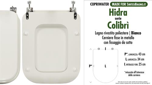 WC-Sitz MADE für wc COLIBRI'/HIDRA Modell. Typ GEWIDMETER