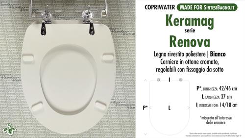 WC-Sitz MADE für wc RENOVA/KERAMAG Modell. Typ GEWIDMETER