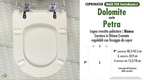 WC-Sitz MADE für wc PETRA/DOLOMITE Modell. Typ GEWIDMETER