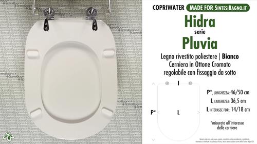 WC-Seat MADE for wc PLUVIA/HIDRA Model. Type DEDICATED. Wood Covered