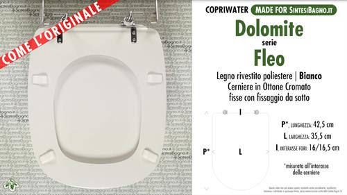 Abattant wc MADE pour FLEO/DOLOMITE modèle. Type DÉDIÉ. Bois recouvert