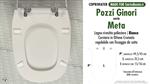 WC-Sitz MADE für wc META/POZZI GINORI Modell. Typ GEWIDMETER