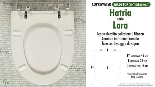 WC-Sitz MADE für wc LARA/HATRIA Modell. Typ GEWIDMETER. Polyester mit holzkern