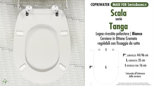 WC-Seat MADE for wc TANGA/SCALA Model. Type DEDICATED. Wood Covered