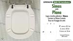WC-Sitz MADE für wc PLANA/SIMAS Modell. Typ GEWIDMETER. Polyester mit holzkern