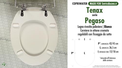 Abattant wc MADE pour PEGASO/SIMI-TENAX modèle. Type DÉDIÉ. Bois recouvert