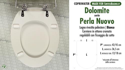 WC-Seat MADE for wc PERLA NEW/DOLOMITE Model. Type DEDICATED. Wood Covered