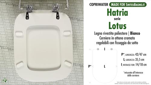 WC-Sitz MADE für wc LOTUS/HATRIA Modell. Typ GEWIDMETER. Polyester mit holzkern