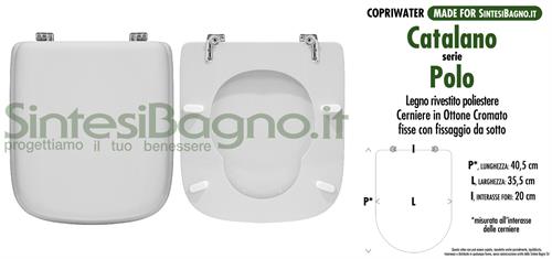WC-Sitz MADE für wc POLO/CATALANO Modell. Typ GEWIDMETER. Polyester mit holzkern