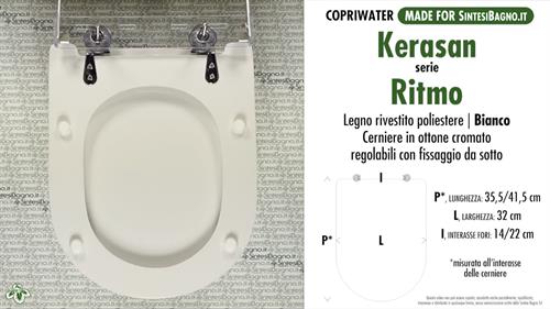 WC-Sitz MADE für wc RITMO/KERASAN Modell. Typ GEWIDMETER. Polyester mit holzkern