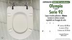 WC-Seat MADE for wc SERIE 92/OLYMPIA Model. Type DEDICATED. Wood Covered
